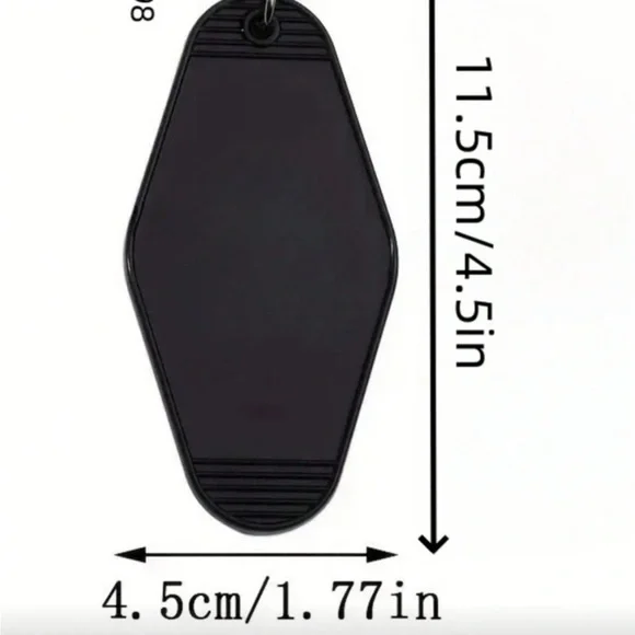 Black Keychain with Colorful Text - Picture 3 of 3